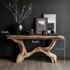 Live Edge Console Table Solid Wood Rustic Driftwood Gift - view 8 of 8