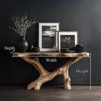 Live Edge Console Table Natural Wood Rustic Handmade Gift - view 8 of 8