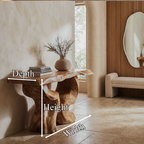 Modern Console Table Freeform Root Base For Entryway - view 8 of 8