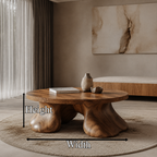 Sculptural Coffee Table With Organic Freeform Top For Living Room - view 8 of 8