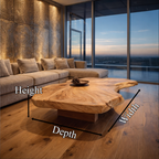Rustic Organic Coffee Table Living Room Or Family Room - view 8 of 8