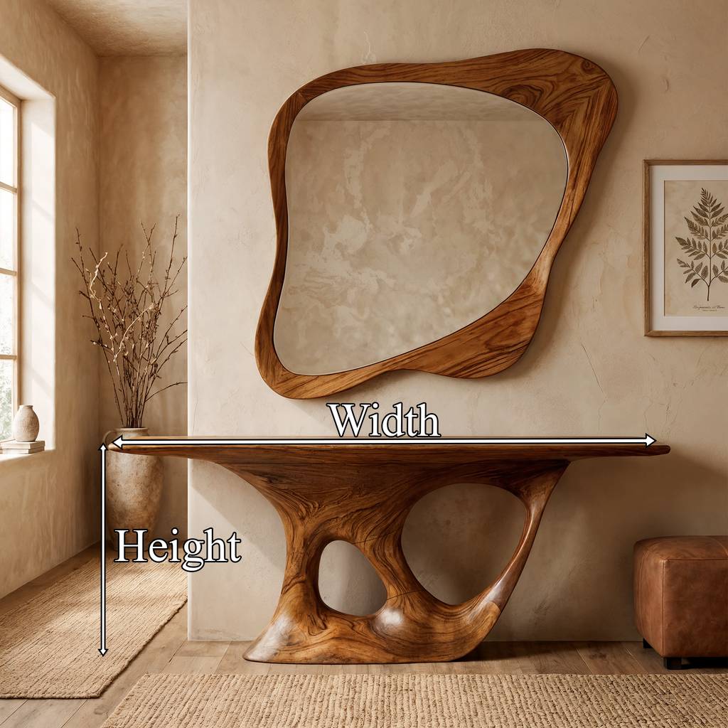 Rustic Solid Wood Console Table Living Room - view 8 of 8
