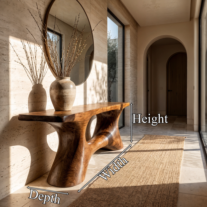 Contemporary Organic Void Base Console Table Entryway Hallway Living Room - view 8 of 8