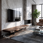 Mid Century TV Console Live Edge Wood Master Bedroom - view 8 of 8