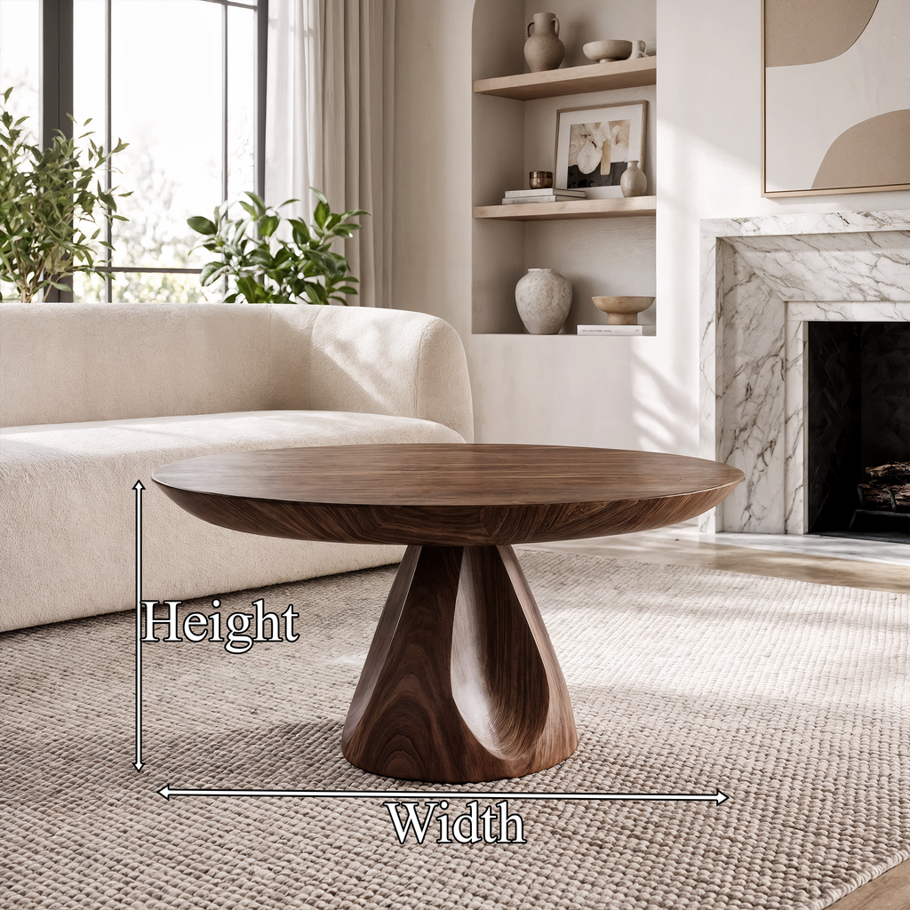 Contemporary Round Coffee Table Living Room Or Family Room - view 8 of 8