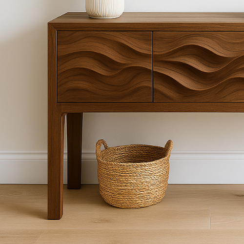 Console Table, Solid Wood Table, Pure Hardwood, Handcrafted. - view 4 of 5