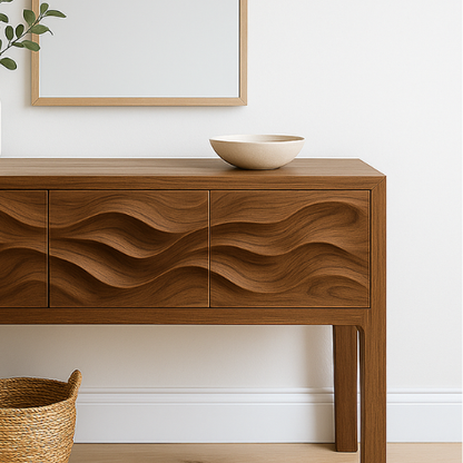 Console Table, Solid Wood Table, Pure Hardwood, Handcrafted. - view 5 of 5