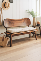Modern Bench With Curved Backrest For Bedroom - view 2 of 8