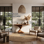 Rustic Console Table With Handcrafted Twisted Wood Base For Entryway And Living Room - view 8 of 8