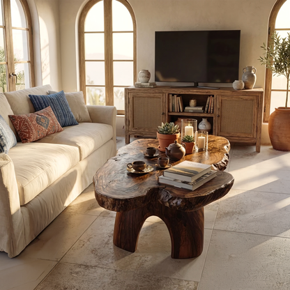 Live Edge Organic Coffee Table with Sculptural Natural Form - view 3 of 7