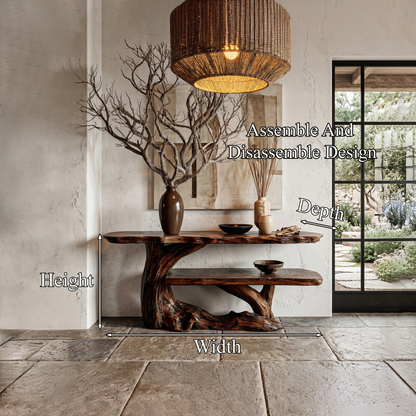 Nature Inspired Console Table With Sculptural Wood Branch Design For Hallway - view 8 of 8