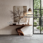 Organic Console Table With Sculptural Twisted Solid Wood Base For Entryway And Living Room - view 8 of 8