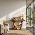 Modern Console Table With Ring Form Pedestal Base For Living Room - view 8 of 8