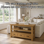 Solid Wood Console Table with Drawers and Open Shelf - view 7 of 9