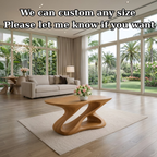 Sculptural Solid Wood Coffee Table for Modern Living Rooms - view 7 of 9