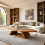 Organic Oval Coffee Table With Architectural Open Base - view 8 of 8