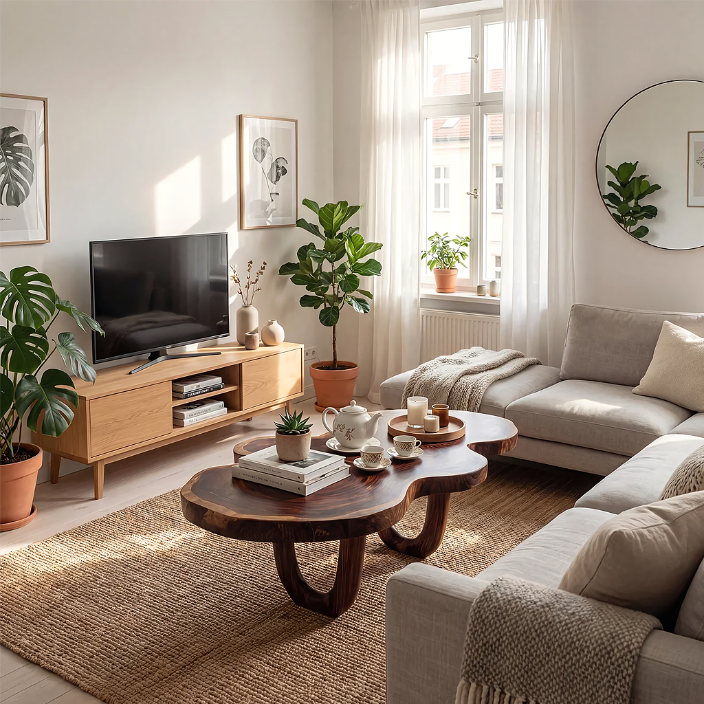 Sculptural Cloud Coffee Table with Curved Base Design - view 2 of 7