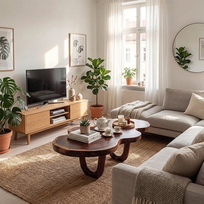 Sculptural Cloud Coffee Table with Curved Base Design - view 2 of 7