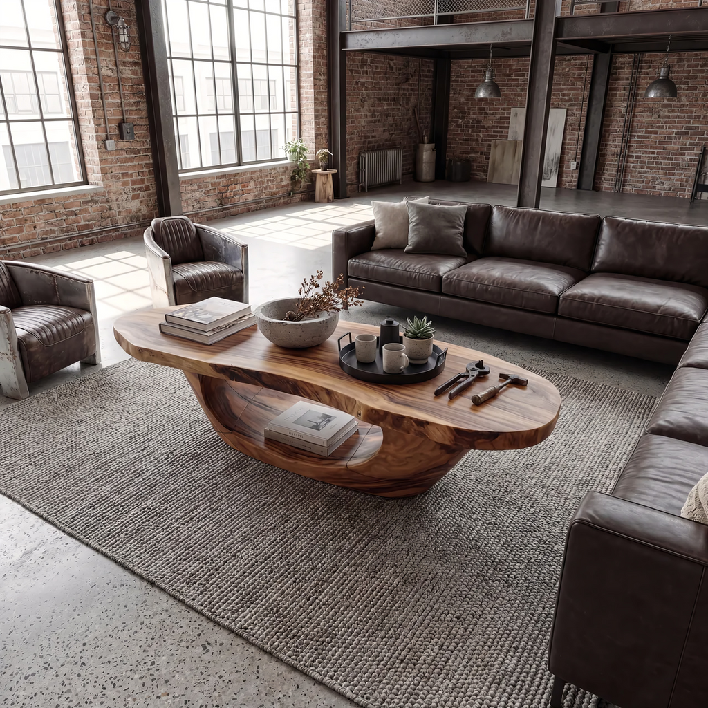 Sculptural Oval Coffee Table with Open Curve Base - view 5 of 7