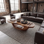 Sculptural Oval Coffee Table with Open Curve Base - view 5 of 7
