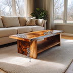 Live Edge Coffee Table With Open Shelf Storage - view 8 of 8