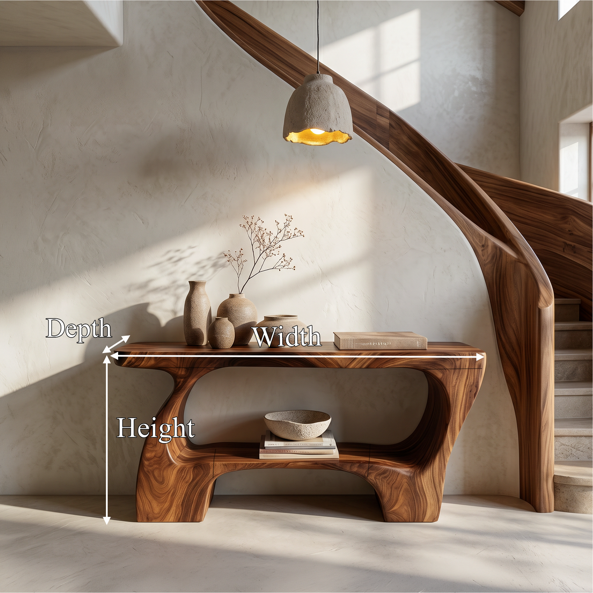 Contemporary Console Table With Artistic Open Structure For Living Room - view 8 of 8