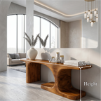 Organic Console Table With Sculptural Arched Form For Entryway - view 8 of 8