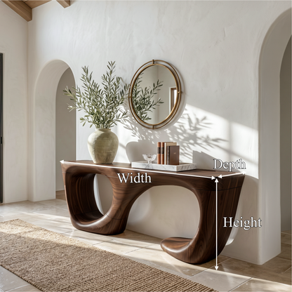 Contemporary Console Table With Curved Open Structure For Living Room - view 8 of 8