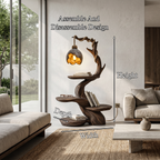 Nature Inspired Beside Table With Sculptural Tree Form And Ambient Lamp For Living Room - view 8 of 8