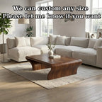 Sculptural Walnut Coffee Table with Curved Design, Modern and Minimalist Living Room Décor - view 7 of 9