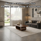 Sculptural Walnut Coffee Table with Curved Design and Open Shelf, Modern Living Room Décor - view 7 of 9