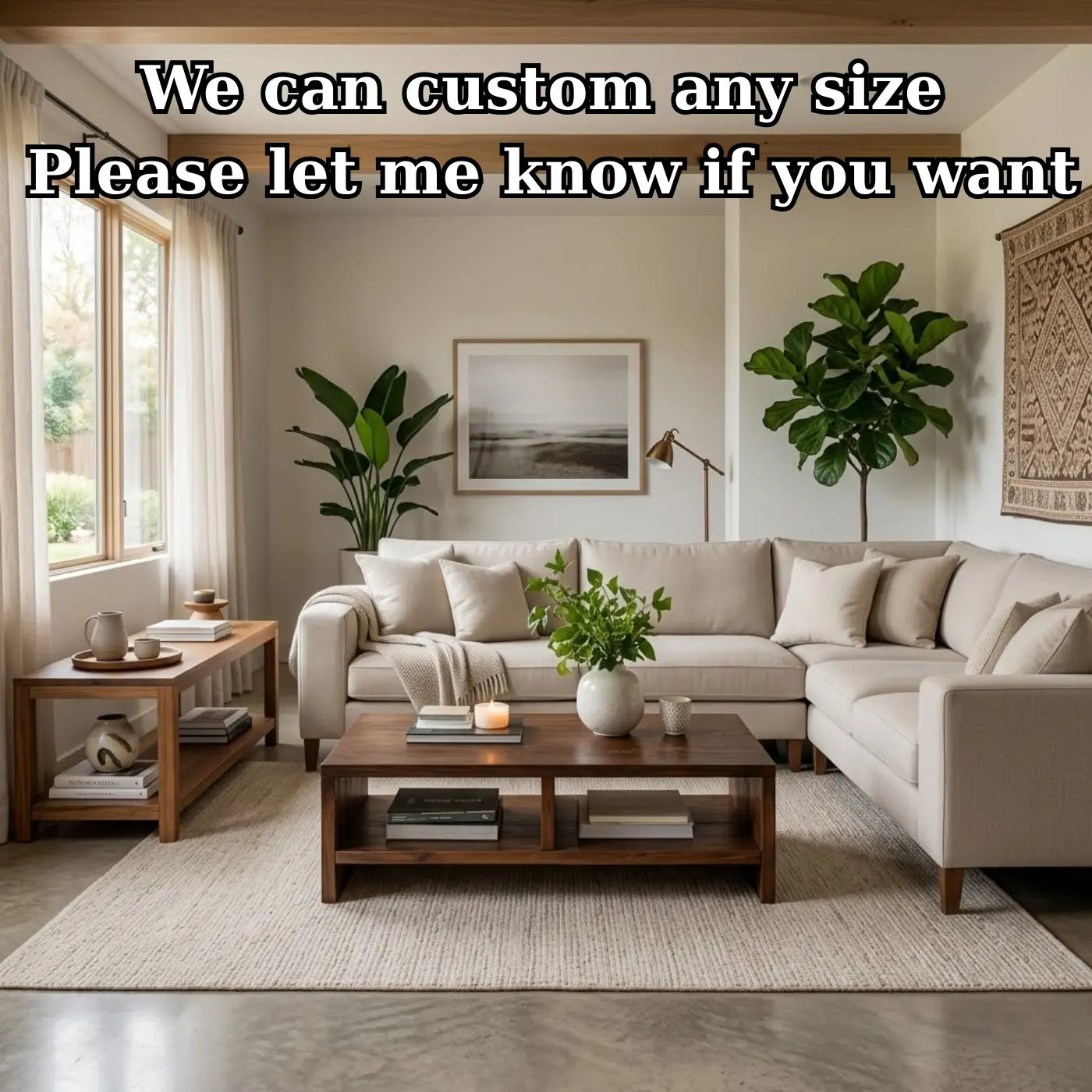 Solid Wood Coffee Table with Open Storage, Rustic Design for Living Room and Décor - view 7 of 9