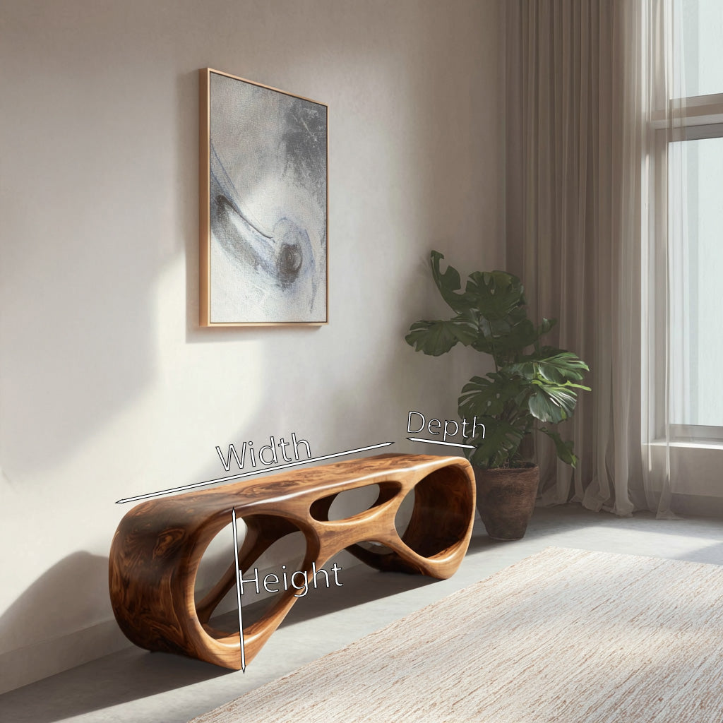 Modern Organic Bench For Entryway Or Furniture Hallway - view 7 of 7