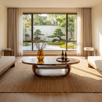 Organic Oval Coffee Table with Sculpted Loop Base and Shelf - view 6 of 7