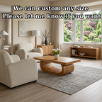 Solid Wood Coffee Table for Living Room with Curved Sculptural Base - view 7 of 9