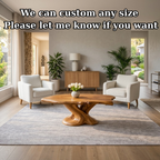 Solid Wood Live Edge Coffee Table with Sculptural Twisted Base - view 7 of 9