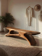 Modern Sculptural Bench For Bedroom Or Living Room - view 2 of 7