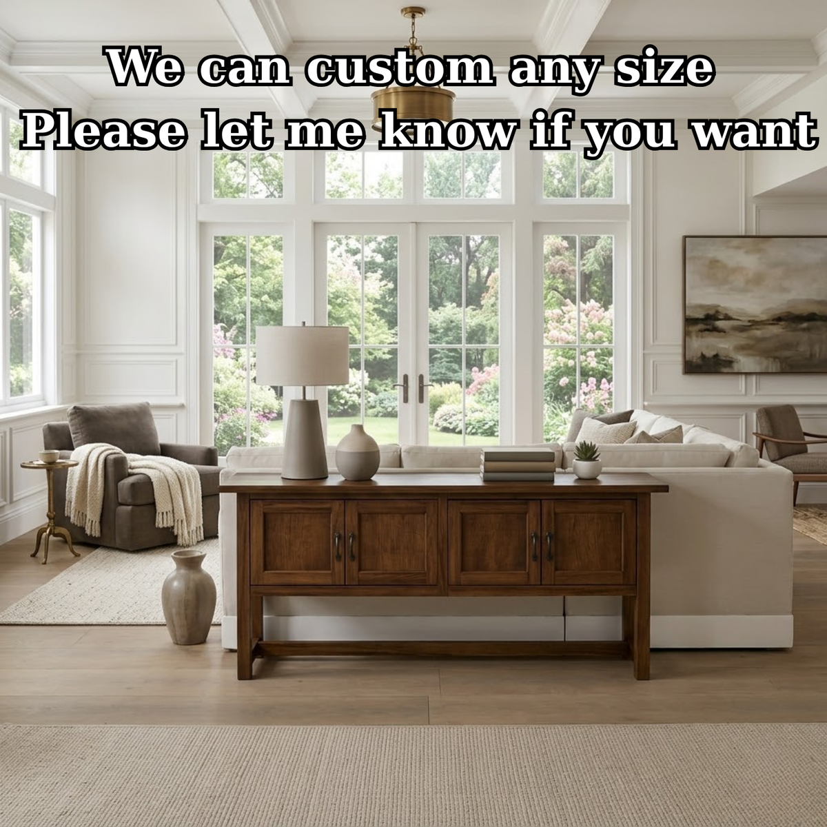 Solid Wood Console Table with 3 Drawers for Living Room or Entryway - view 7 of 9