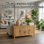 Solid Wood Console Table with Storage Cabinets and Drawers - view 7 of 9
