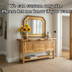 Solid Wood Sideboard Console Table with Drawers, Cabinet Doors & Lower Shelf – Entryway Storage Cabinet - view 7 of 9