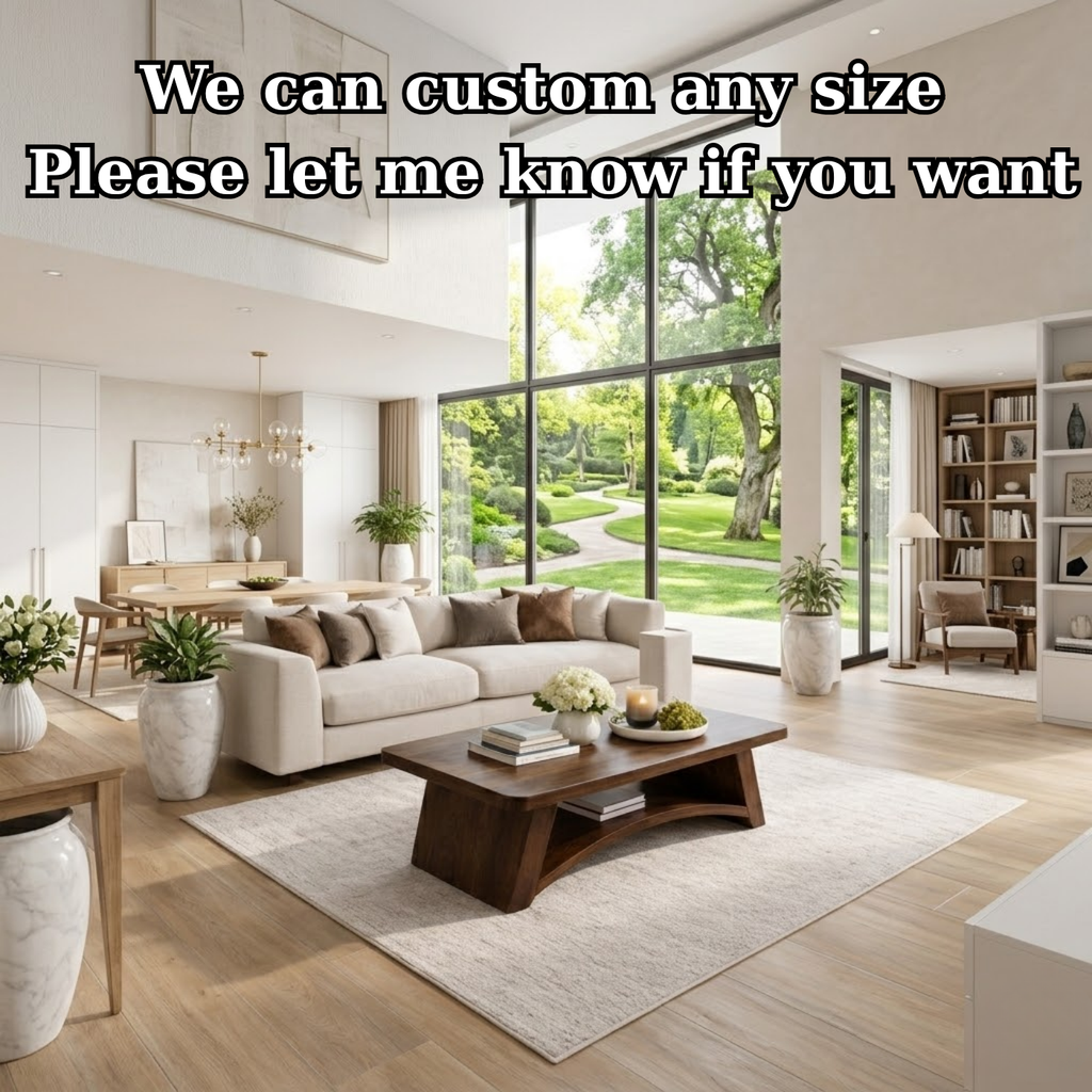 Solid Wood Coffee Table with Sculpted Base and Open Shelf – Rustic Modern Living Room Table - view 7 of 9