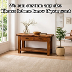 Solid Wood Console Table with Drawers and Shelf - view 7 of 9