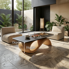 Handcrafted Coffee Table With Artistic Wood Design For Living Room - view 8 of 8
