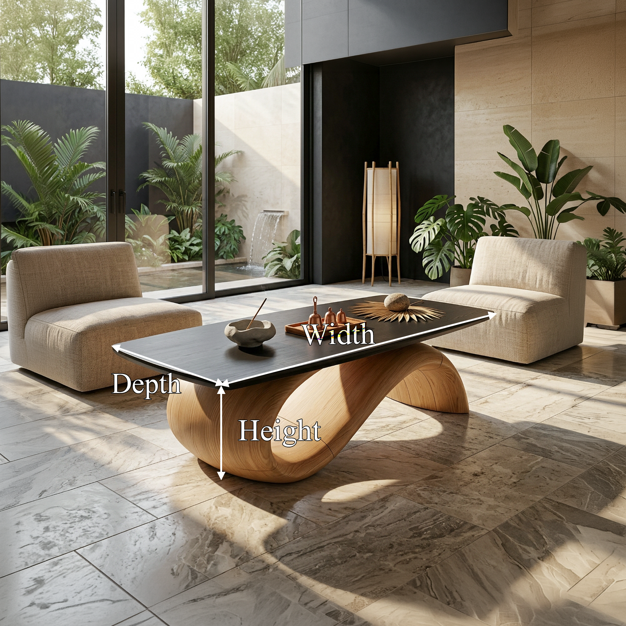 Handcrafted Coffee Table With Artistic Wood Design For Living Room - view 8 of 8