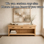Handcraft Solid Wood Console Table with Drawers and Open Shelf - view 7 of 9