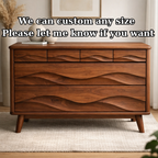Solid Wood Console Table with Multi Layer Wave Drawer Design for Modern Interior - view 7 of 9