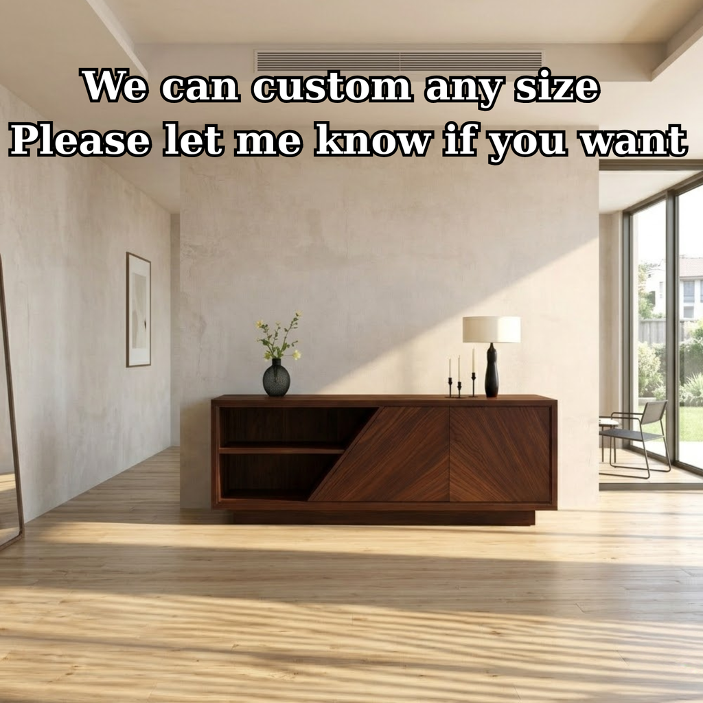 Modern Solid Wood Console Table with Geometric Design and Open Shelf Storage - view 7 of 9