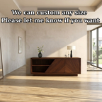 Modern Solid Wood Console Table with Geometric Design and Open Shelf Storage - view 7 of 9