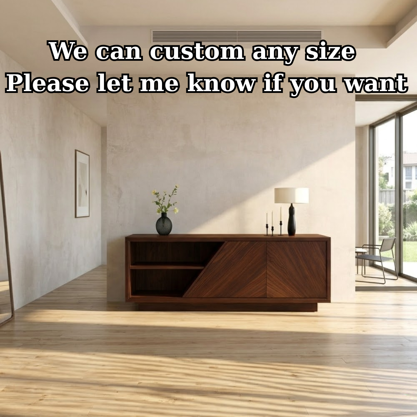 Modern Solid Wood Console Table with Geometric Design and Open Shelf Storage - view 7 of 9