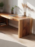 Modern Live Edge L Shaped Desk For Home Office - view 3 of 8